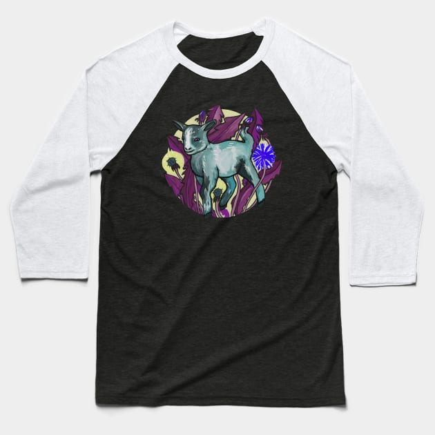 Little farm goat Baseball T-Shirt by deadblackpony